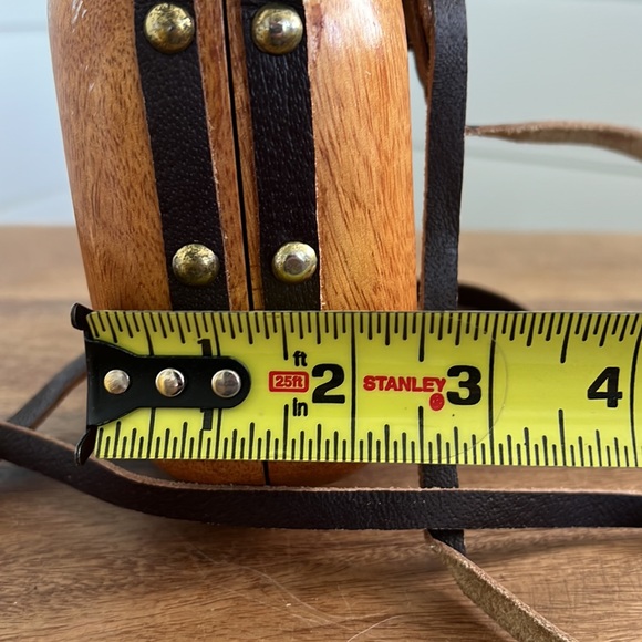 Vintage wood and leather crossbody - Picture 5 of 17